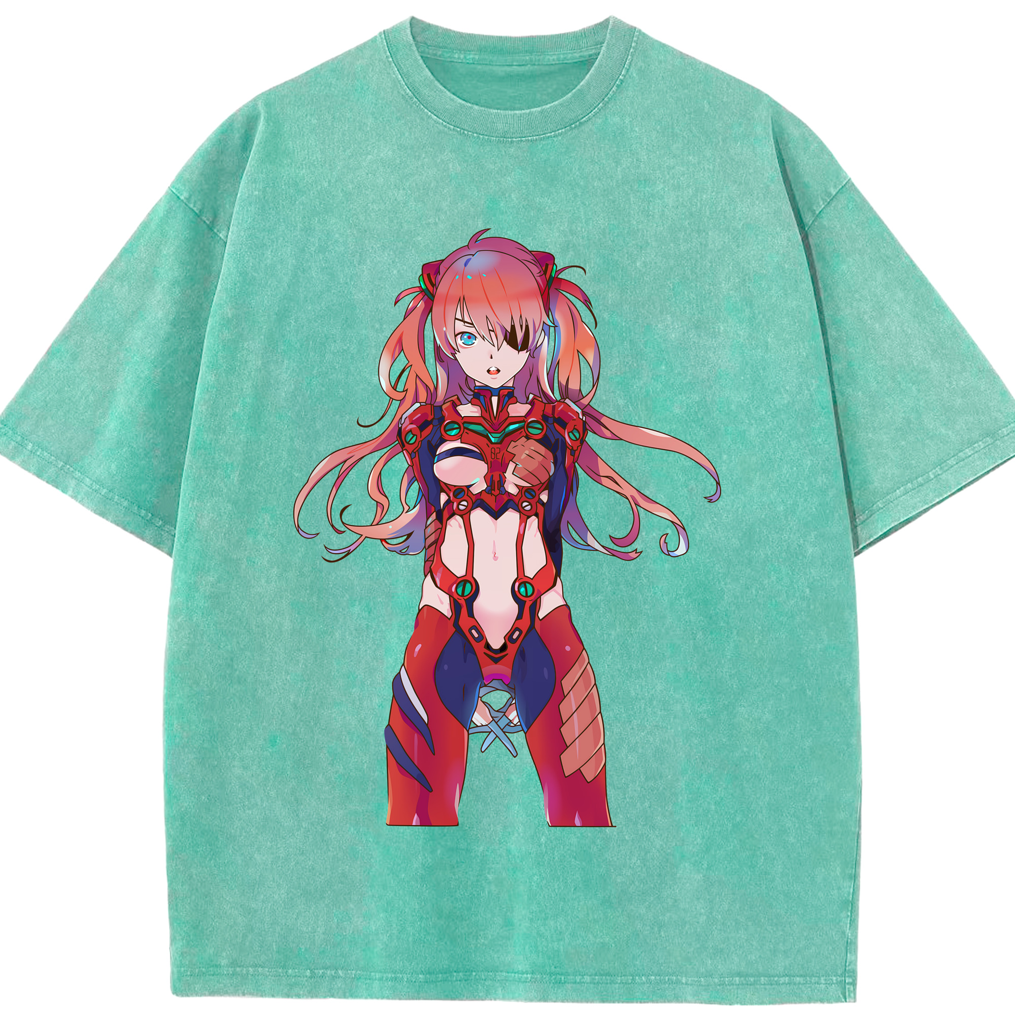 （画像用） EVA 新世紀エヴァンゲリオン 綿100% ヴィンテージ風 半袖Tシャツ（フロントプリント）
